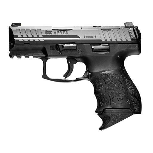 Heckler & Koch VP9SK 9mm Push Button Optic Ready 3.39" Barrel Night Sights Black 15 Round- 81000808