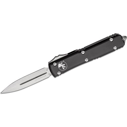 Microtech Ultratech Double Edged Black Scale Stonewash Blade Out the Front Auto- 122-10