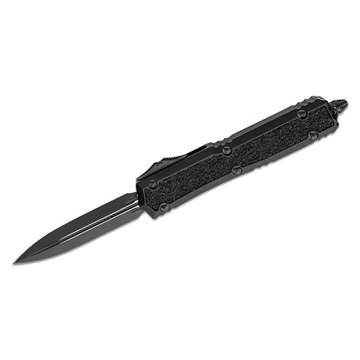 Microtech Makora Tactical Double Edged Black Scale Black Blade Out the Front Auto- 206-1TS
