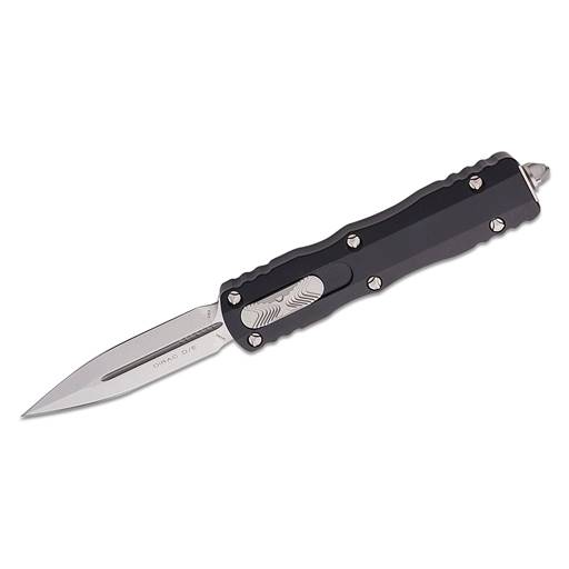 Microtech Dirac Double Edged Black Scale Stonewash Blade Out the Front Auto- 225-10
