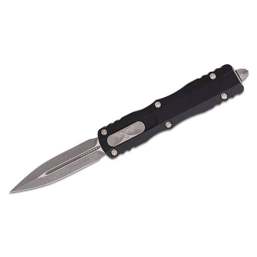 Microtech Dirac Double Edged Black Scale Apocalyptic Blade Out the Front Auto- 225-10AP
