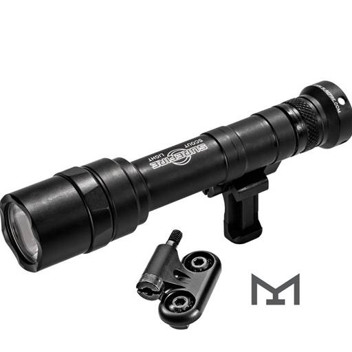 Surefire M640U Scout Light Pro 1000 Lumen Rail Mount Flashlight Push Button Rear Cap Black- M640U-BK-PR