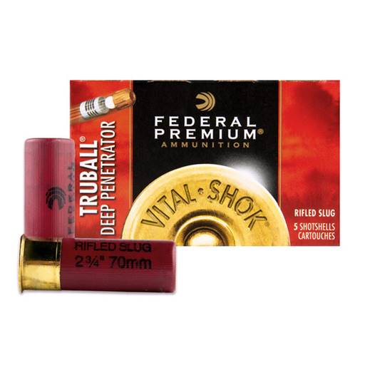 Federal Premium Vital-Shok 12 Gauge TruBall 1 oz 2.75" Rifled Slugs 5 per box- PB127LRS