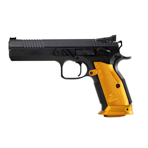 CZ75 TS 2 Orange 9mm Safety Black5.2" Barrel 20 Rounds- 91266