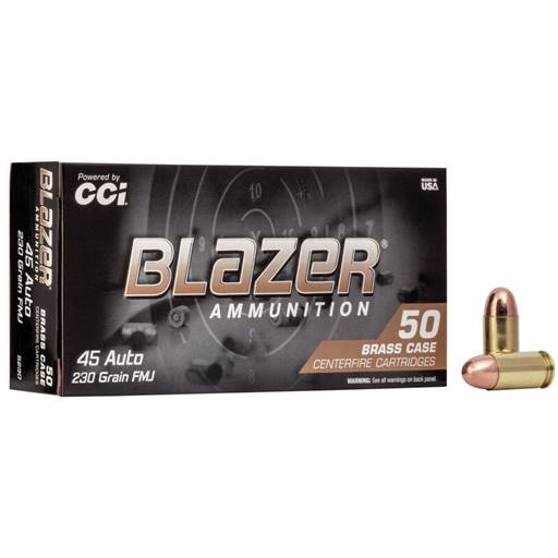 Federal Blazer Brass 45 ACP 230 Grain Full Metal Jacket 50 Round Box- 5230