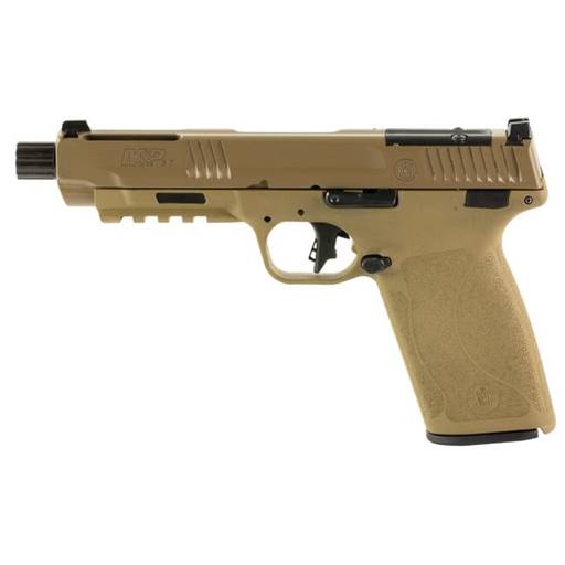 Smith & Wesson M&P 57 5.7x28 FDE 5" Threaded Barrel Optic Cut No Safety 22 Rounds- 14004