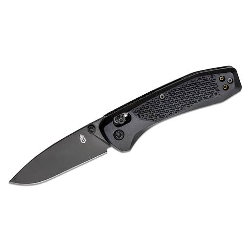 Gerber Sedulo Black Handle Black Drop Point Blade- 30-001708
