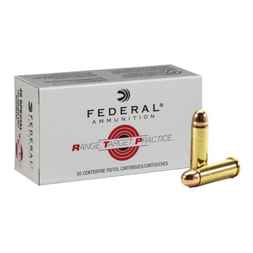 Federal Range Target Practice 38 SPL 130 Grain Full Metal Jacket 50 Round Box- RTP38130