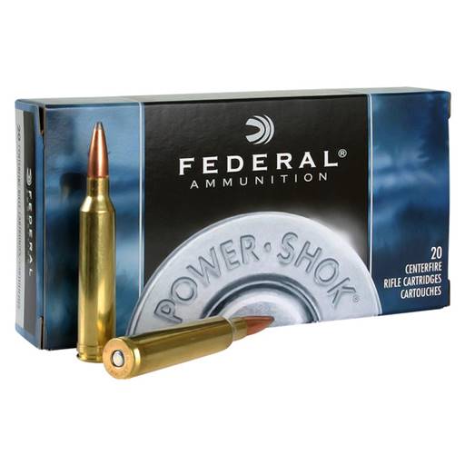 Federal Power Shok 7mm Rem Mag 150 Grain Soft Point 20 Round Box- 7RA