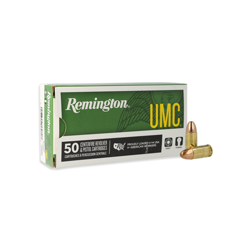 Remington UMC 9mm 115 Grain Full Metal Jacket 50 Round Box- 23728