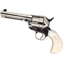 Uberti1873 Cattleman Outlaws Lawmen "Doc" .45 Colt Nickel 4.75" Barrel 6 Shot - 356714