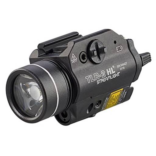 Streamlight TLR-2 HL 1000 Lumen With Red Laser Pistol Rail Mount CR123A Black Paddle Switch- 69261
