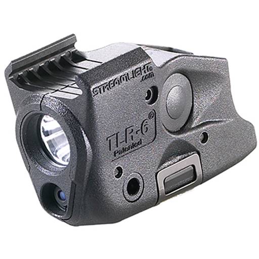 Streamlight TLR-6 100 Lumen With Red Laser Fits Smith & Wesson M&P Shield CR123A Black Push Button- 69273