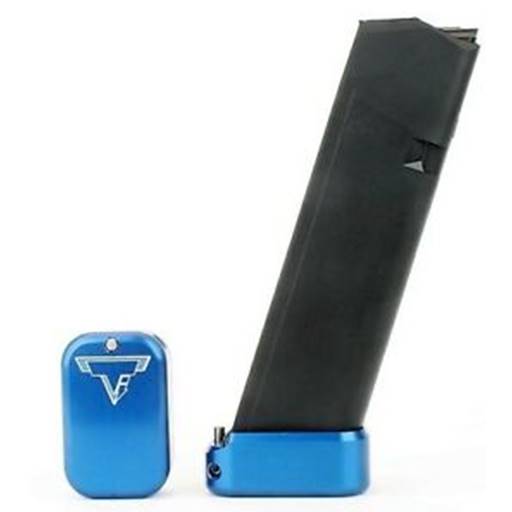 Taran Tactical Magazine Extension +3 Blue fits Glock 19- GBP940C-2