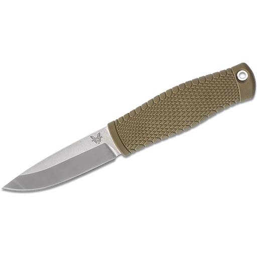 Benchmade Puukko Fixed Blade Ranger Green Grip Satin Drop Point- 200