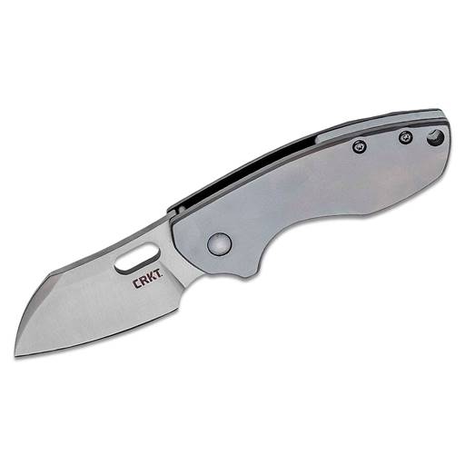 CRKT Pilar Stainless Steel Grip Stain Sheepsfoot Thumb Hole Opening- 5311