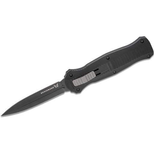 Benchmade Infidel Out the Front Switchblade Black Grip Black Double Sided Dagger Point Blade- 3300BK