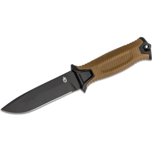 Gerber Strongarm Tan Handle Black Drop Point Fixed Blade- 30-001058