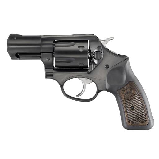 Ruger SP101 357 Mag Blued Black Rubber Grips Wood Inserts 2.25" Barrel 5 Rounds- 15702