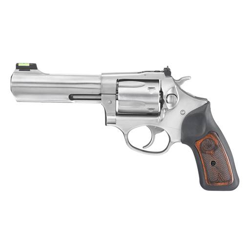 Ruger SP101 357 Mag Stainless Black Rubber Grips Wood Inserts 4.2" Barrel 5 Rounds- 5771