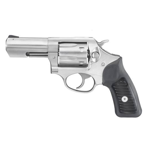 Ruger SP101 357 Mag Stainless Black Rubber Grips Wood Inserts 3.1" Barrel 5 Rounds- 5719