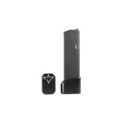 Taran Tactical Magazine Extension +5 Gloss Black fits Glock 19- GBP940C-1
