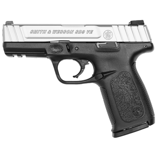 Smith & Wesson SD9 VE 9mmStainless Slide4" Barrel No Safety 16 Round- 223900