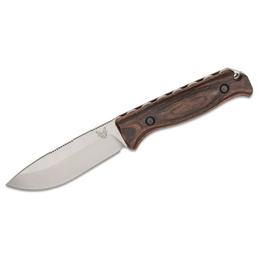 Benchmade Saddle Mountain Skinner Fixed Blade Drop Point Wooden Handle- 15002
