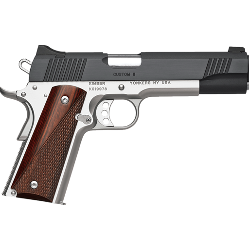 Kimber America Custom II Two Tone 45 ACP Black Slide Stainless Frame 5" Barrel 7 Round- 3200301