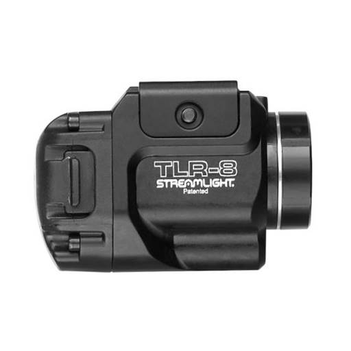 Streamlight TLR-8 500 Lumen With Red Laser Pistol Rail Mount CR123A Black Push Button- 69410