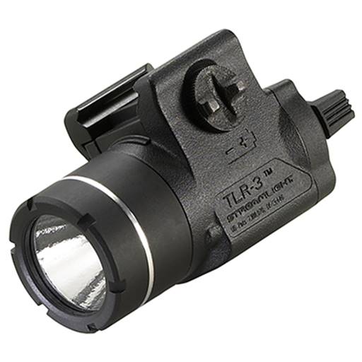 Streamlight TLR-3 170 Lumen Pistol Rail Mount CR2 Black Paddle Switch- 69220