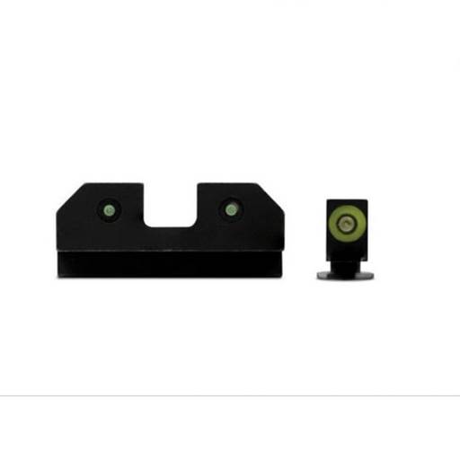 XS Sight Sytems R3D Night Sights Fits Glock 17 Frame Size Green Fornt Green Tritium Rear Sights- GL-R012P-6G