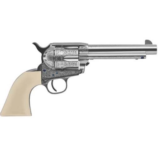Uberti1873 Cattleman Outlaws Lawmen "Teddy" .45 Colt Nickel 5.5" Barrel 6 Shot - 356719