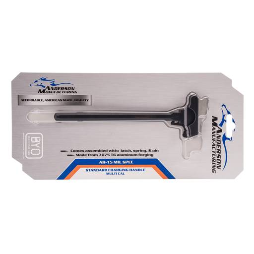 Anderson MFG Standard AR-15 Charging Handle Black 6061 Aluminum Retail Package- B2-K027-A000-0P