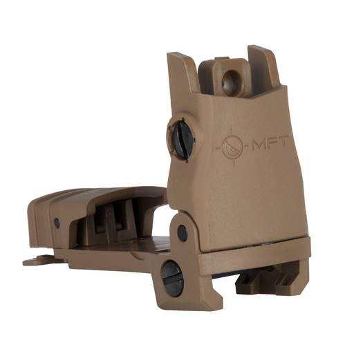 MFT - Mission First Tactical Rear Sight AR-15 Scorched Dark Earth Flip Up- BUPSWR-SDE