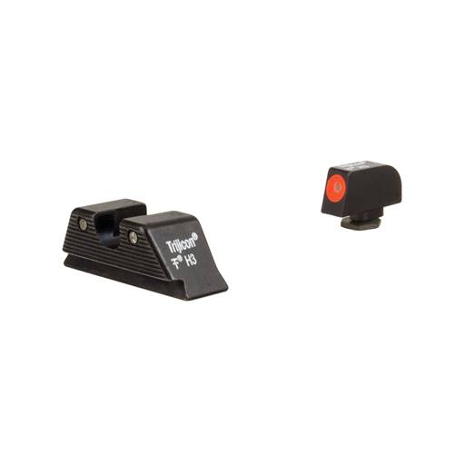 Trijicon HD Night Sight Black Rear Orange Front Green Tritium Fits Glock Full Size MOS- GL114-C-601089