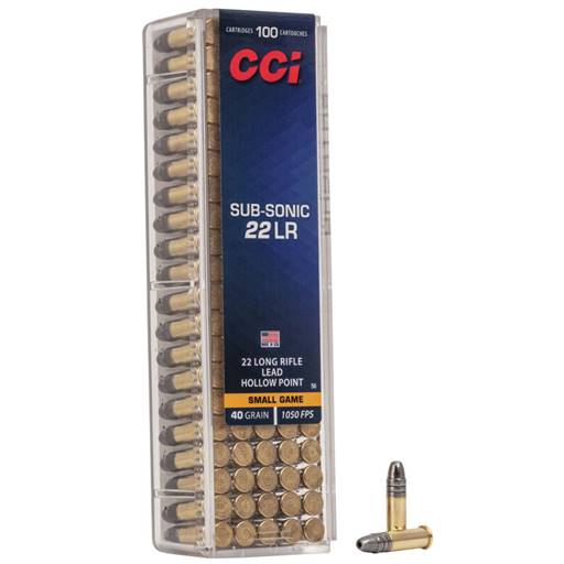 Federal CCI Sub Sonic HP 22LR 40 Grain Lead Hollow Point 100 Round Box- 56