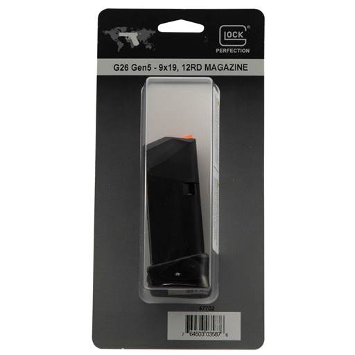GLOCK Magazine 26 Gen 5 9mm 12 Round Pinky Extension OEM- 47702