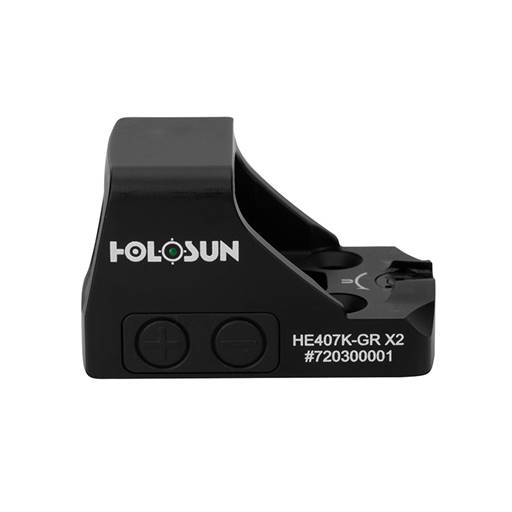 Holosun Technologies 407K X2 Compact Pistol Green Dot 6 MOA Solar Shake Awake Night Vision Compatible- HE407K-GR X2