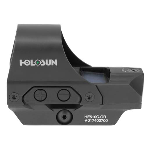 Holosun Technologies 510C Open Reflex QD Mount Green Dot 2 MOA Dot 65 MOA Circle Multi Reticle Shake Awake Night Vision Compatible- HE510C-GR