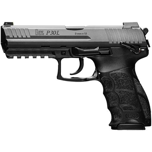 Heckler & Koch P30LS V3 9mm Safety and Decocker 4.4" Barrel Black 17 Round- 81000123