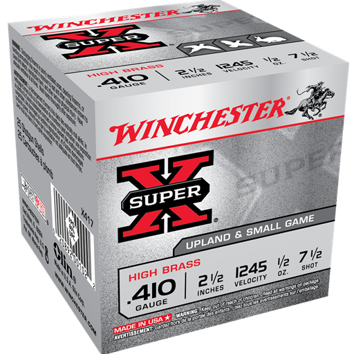 Winchester Super X 410 Gauge 2 1/2in 1/2 Oz 7.5 Shot 25 Round Box- X417