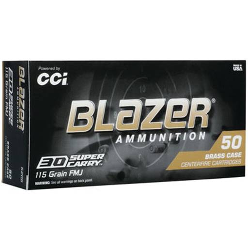 Federal Blazer Brass 30 Super Carry 115 grain full metal jacket 50 round box- 5205