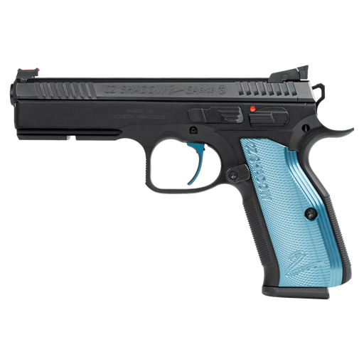CZShadow 2 9mm Blue Grips Single Action Only 4.89" Barrel 17 Rounds- 91245