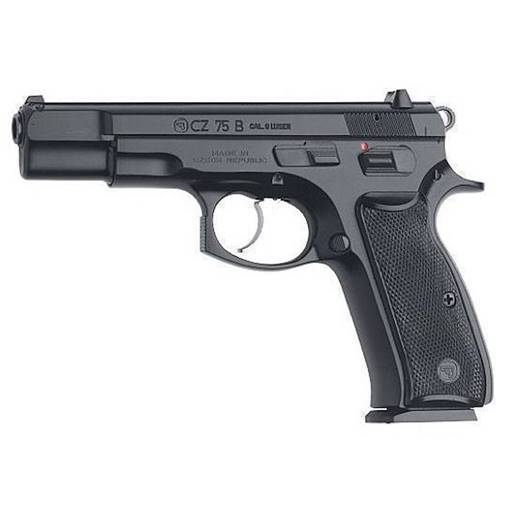 CZ75 B 9mm with Safety4.6" Barrel Black 16 rounds- 91102