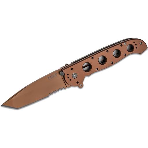 CRKT M16 Desert Grip Titanium Nitride Tanto Partial Serration Assisted Opening- M16-14D