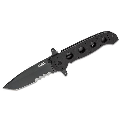 CRKT M16 Black Grip Teflon Coating Tanto Partial Serration Asisted Opening- M16-14SFG