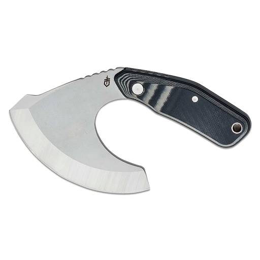 Gerber Downwind Ulu Black Handle Stonewash Skinner Fixed Blade- 30-001822