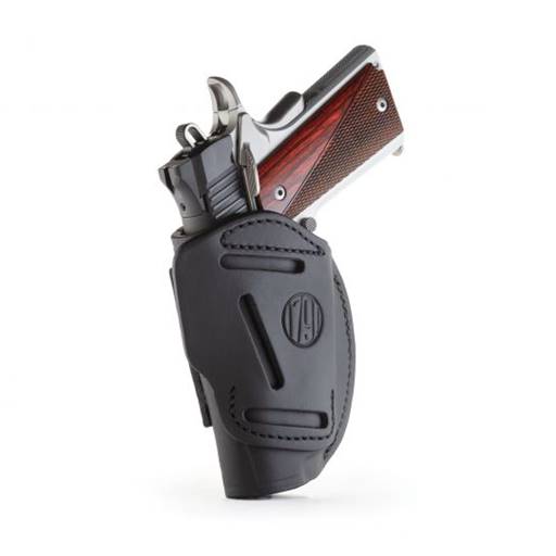 1791 Gunleather 4 Way Holster Stealth Black Right Hand Size 1 IWB/OWB- 4WH-1-SBL-R