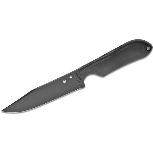 Spyderco Street Bowie Fixed Blade Black Handle Black Plain Clip Point- FB04PBB